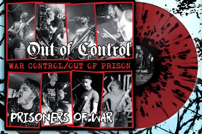 Out of Control/Prisoners of War barevné splatter LP